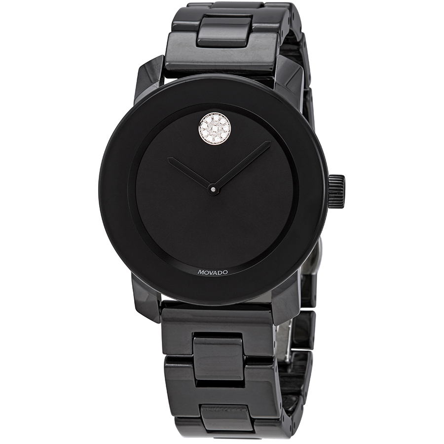 movado bold black dial black ceramic ladies watch 3600535 movado bold black dial black ceramic ladies watch 3600535