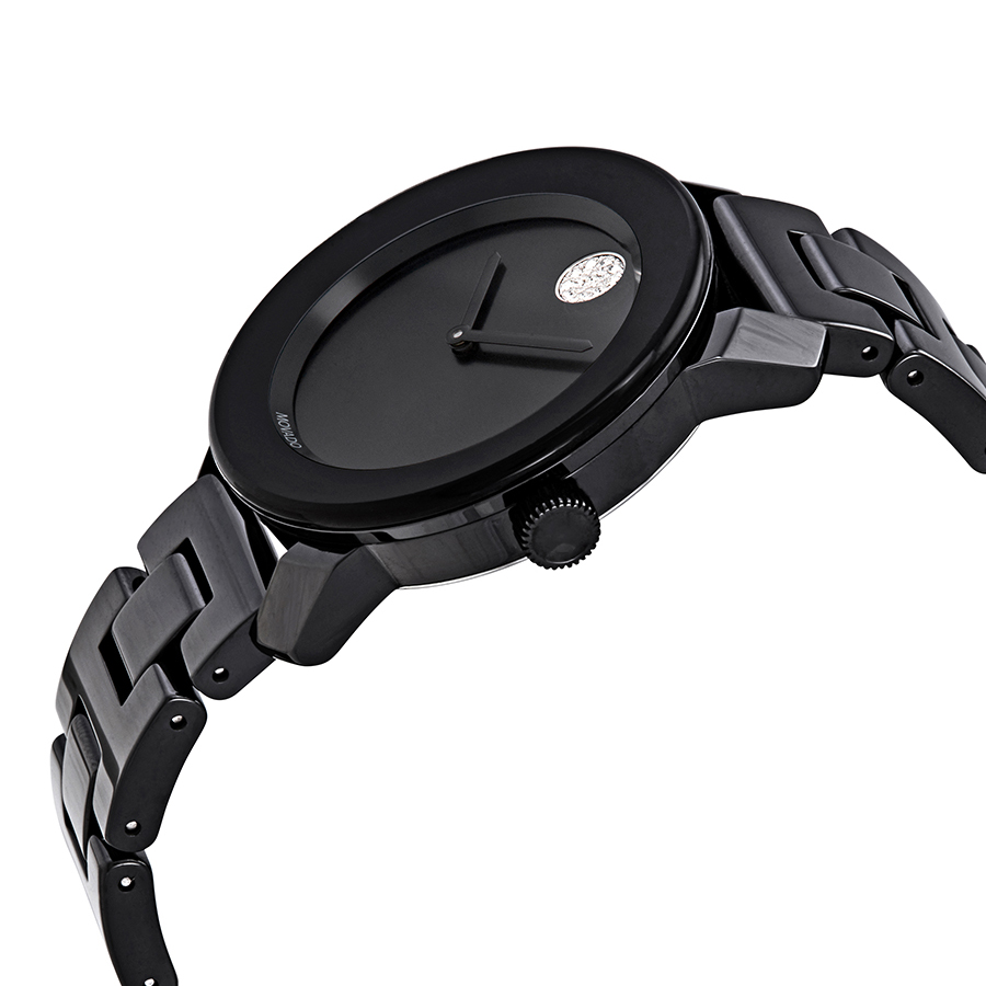 movado bold black dial black ceramic ladies watch 3600535 movado bold black dial black ceramic ladies watch 3600535