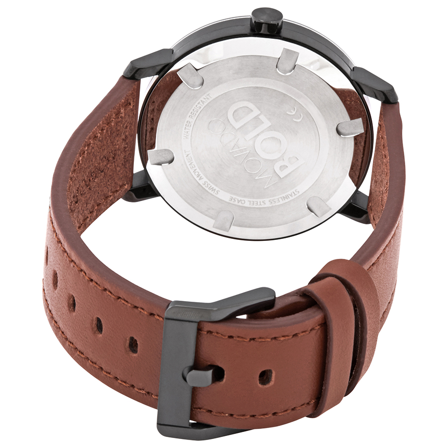 movado bold black sunray dial cognac leather men's watch 3600537 movado bold black sunray dial cognac leather men's watch 3600537