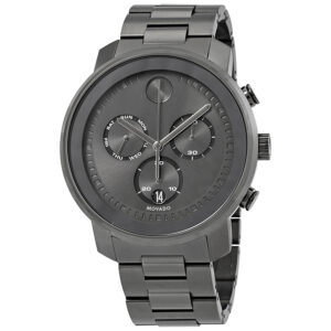 movado bold chronograph gunmetal dial men's watch 3600486