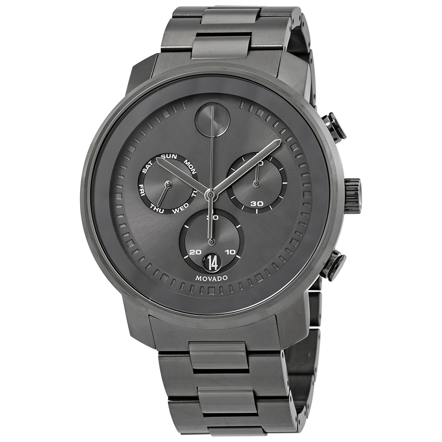 movado bold chronograph gunmetal dial men's watch 3600486 movado bold chronograph gunmetal dial men's watch 3600486