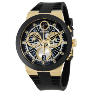 movado bold chronograph quartz black dial men's watch 3601307