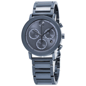 movado bold chronograph quartz blue dial men's watch 3600683