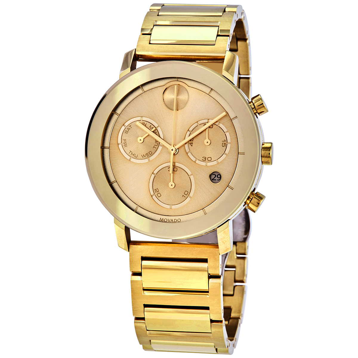 movado bold chronograph quartz gold dial men's watch 3600682 movado bold chronograph quartz gold dial men's watch 3600682