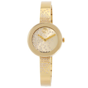 Витрина movado bold crystal accent quartz gold dial ladies watch 3600926