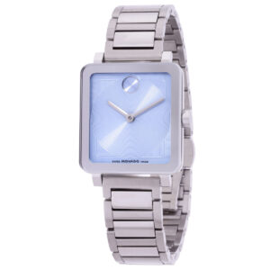 movado bold evolution 2.0 quartz blue dial ladies watch 3601164