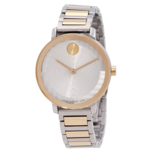 movado bold evolution 2.0 quartz silver dial ladies watch 3601105