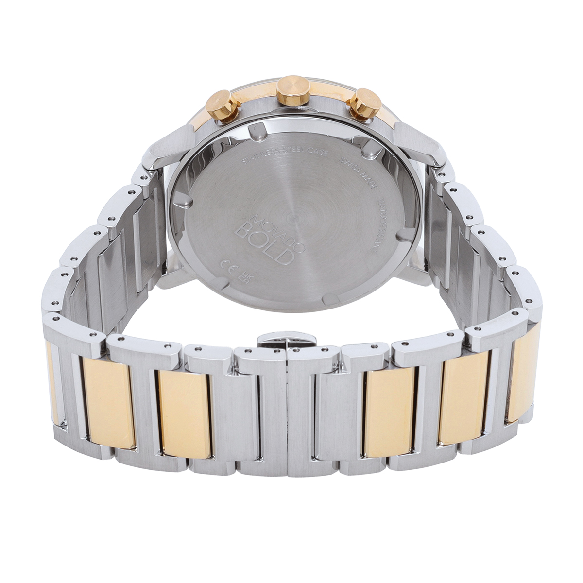 movado bold evolution chronograph quartz silver dial two tone men's watch 3600888 movado bold evolution chronograph quartz silver dial two tone men's watch 3600888