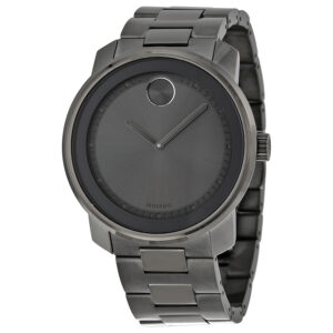 movado bold grey dial grey ion plated men's watch 3600259