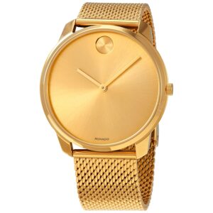 movado bold quartz gold dial yellow gold ion plated men's watch 3600588