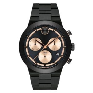 Home movado bold quartz black dial men's watch 3601282