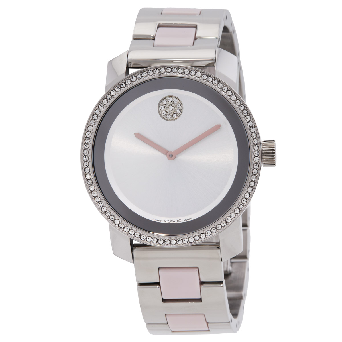 movado bold quartz crystal silver dial ladies watch 3600881 movado bold quartz crystal silver dial ladies watch 3600881