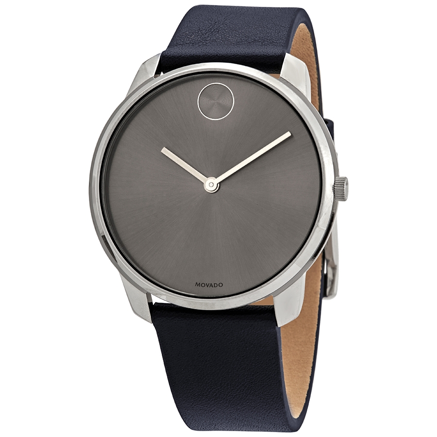movado bold quartz grey dial blue leather men's watch 3600586 movado bold quartz grey dial blue leather men's watch 3600586