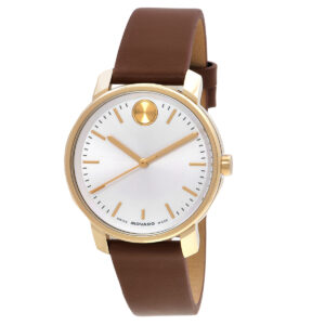 Home movado bold quartz white dial ladies watch 3601166