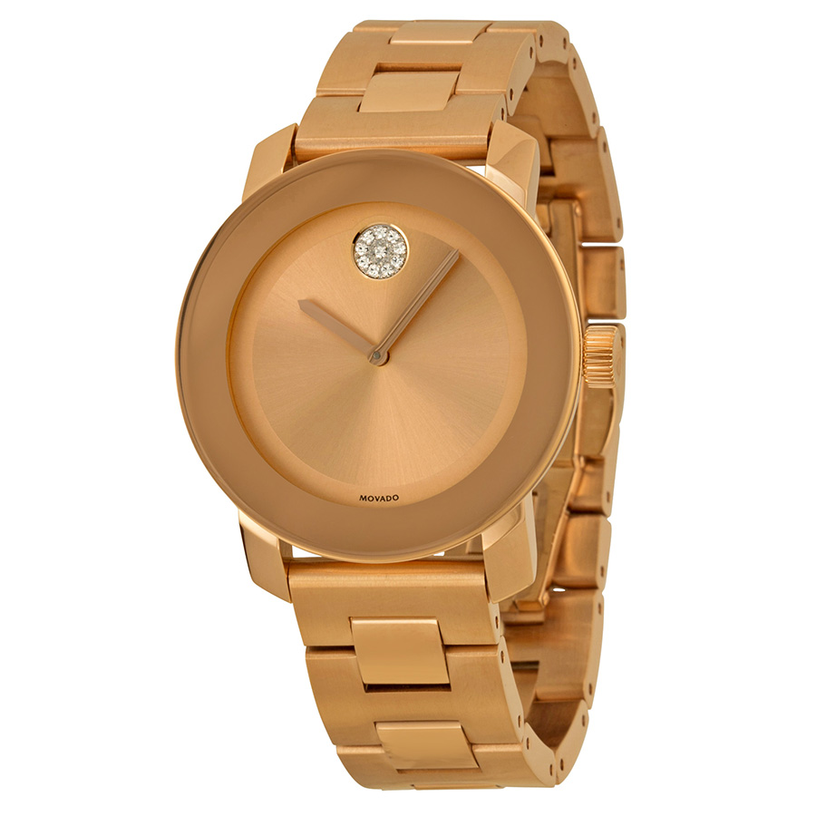 movado bold rose gold tone stainless steel watch 3600086 movado bold rose gold tone stainless steel watch 3600086