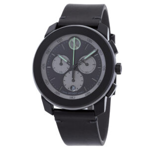 movado bold tr90 chronograph quartz black dial men's watch 3601092