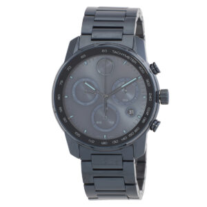 movado bold verso chronograph quartz blue dial men's watch 3600868