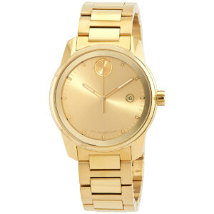 movado bold verso quartz gold dial men's watch 3600861