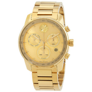 movado bold verso quartz gold dial men's watch 3600866
