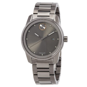 movado bold verso quartz grey dial men's watch 3600736