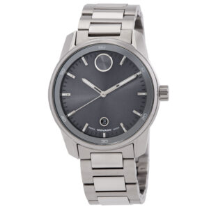 movado bold verso quartz grey dial men's watch 3601204