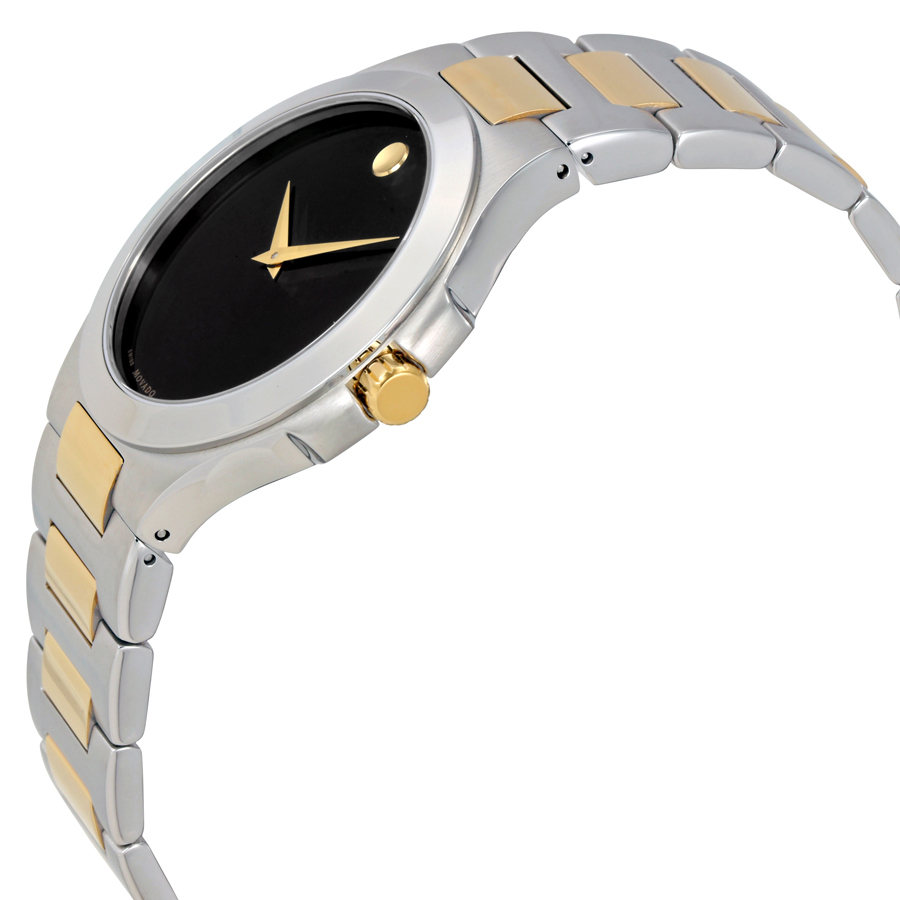 movado collection black dial two tone men's watch 0606907 movado collection black dial two tone men's watch 0606907