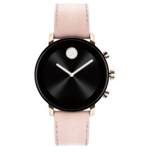 movado connect black dial ladies watch 3660023