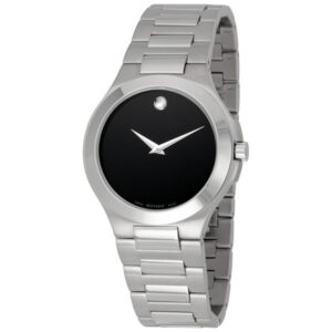 Home movado corporate exclusive black dial men's watch 0606163