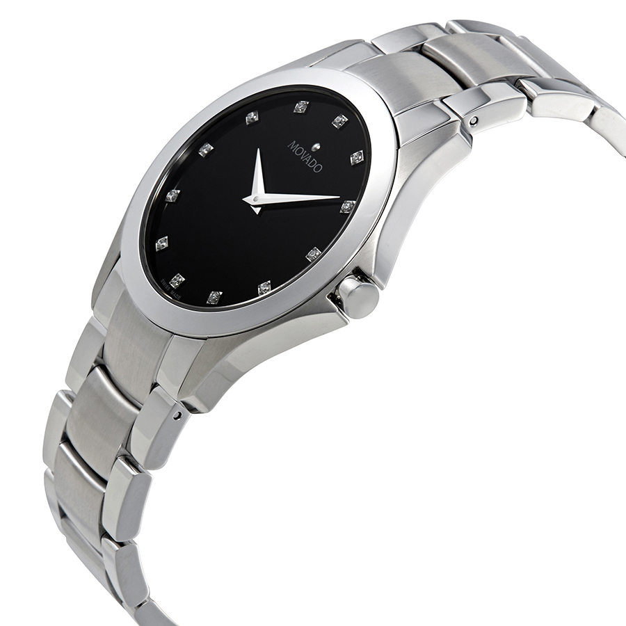 movado masino black dial diamonds men's wartch 0606185 movado masino black dial diamonds men's wartch 0606185