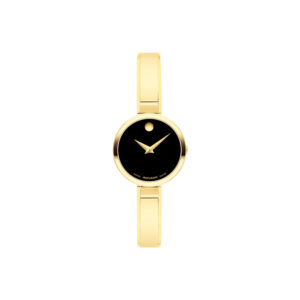 Home movado moda quartz black dial ladies watch 0608013