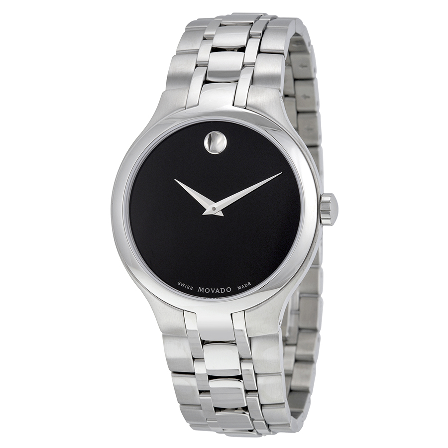 movado museum black museum dial stainless steel men's watch 0606367 movado museum black museum dial stainless steel men's watch 0606367