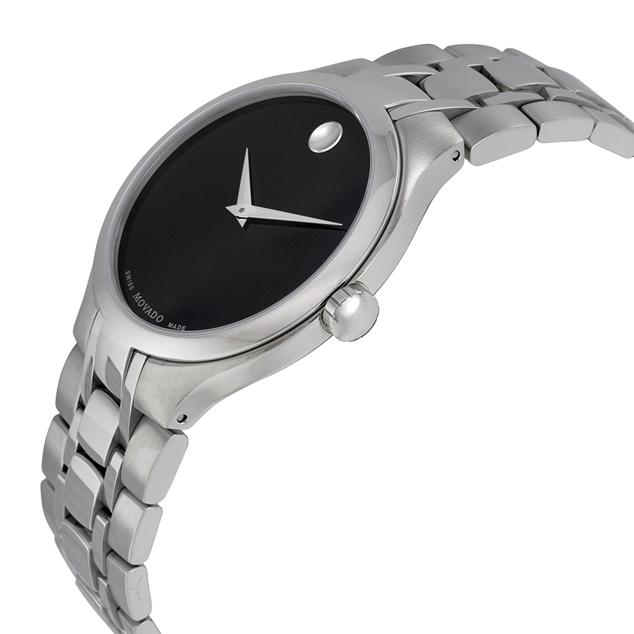 movado museum black museum dial stainless steel men's watch 0606367 movado museum black museum dial stainless steel men's watch 0606367