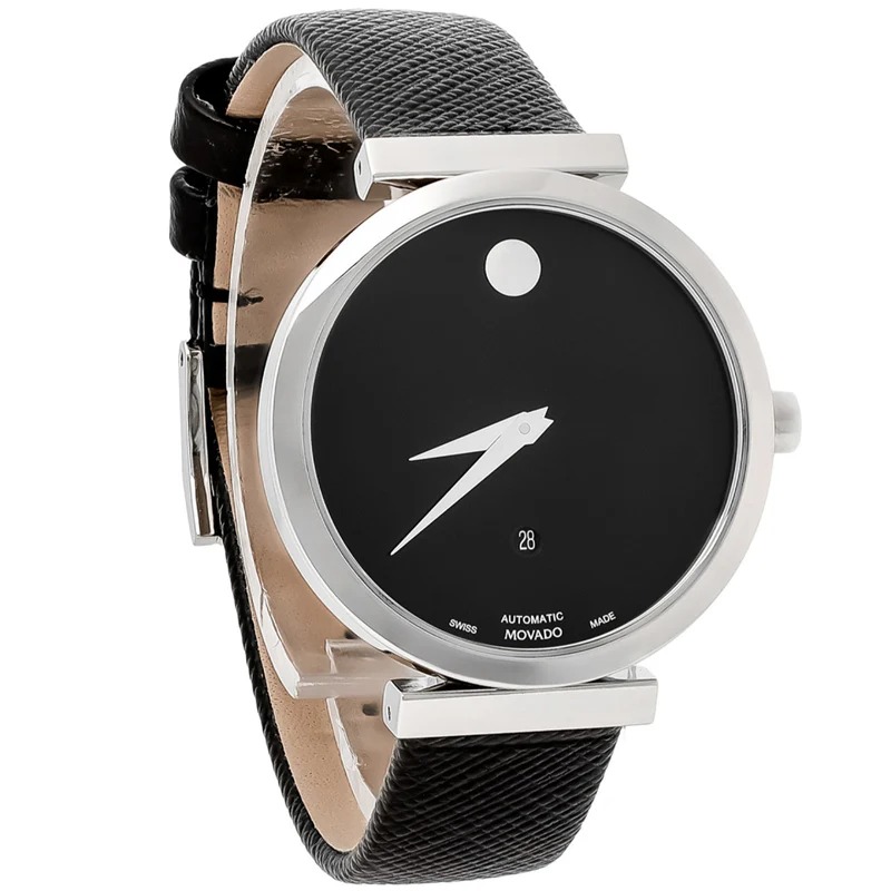 movado museum classic automatic black dial ladies watch 0607675 movado museum classic automatic black dial ladies watch 0607675