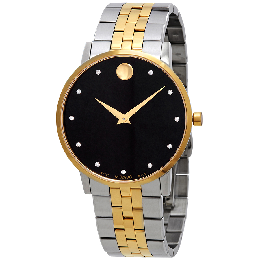 movado museum classic black diamond dial men's watch 0607202 movado museum classic black diamond dial men's watch 0607202