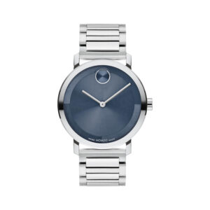 movado museum quartz blue dial men's watch 3601185