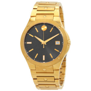 movado se quartz grey dial men's watch 0607707