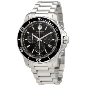 movado series 800 chronograph black dial men's watch 2600142