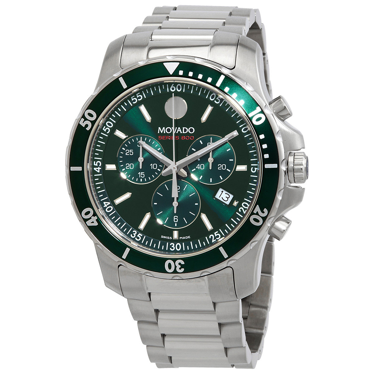 movado series 800 chronograph quartz green dial men's watch 2600179 movado series 800 chronograph quartz green dial men's watch 2600179