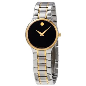 Витрина movado serio quartz black dial two tone ladies watch 0607289