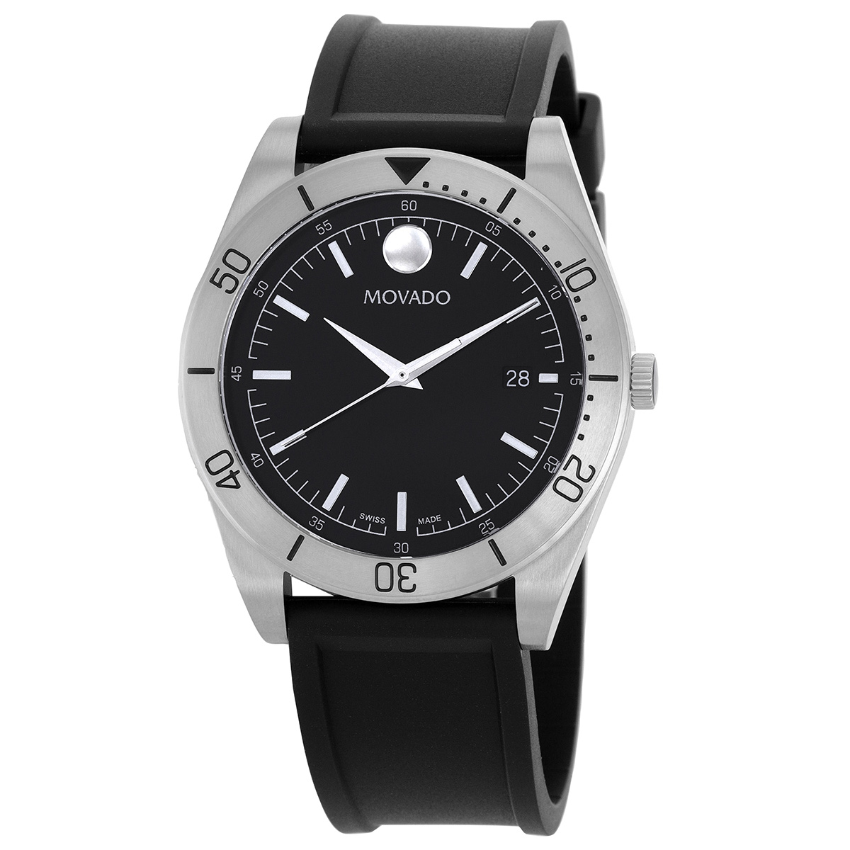 movado sport quartz black dial men's watch 607989 movado sport quartz black dial men's watch 607989