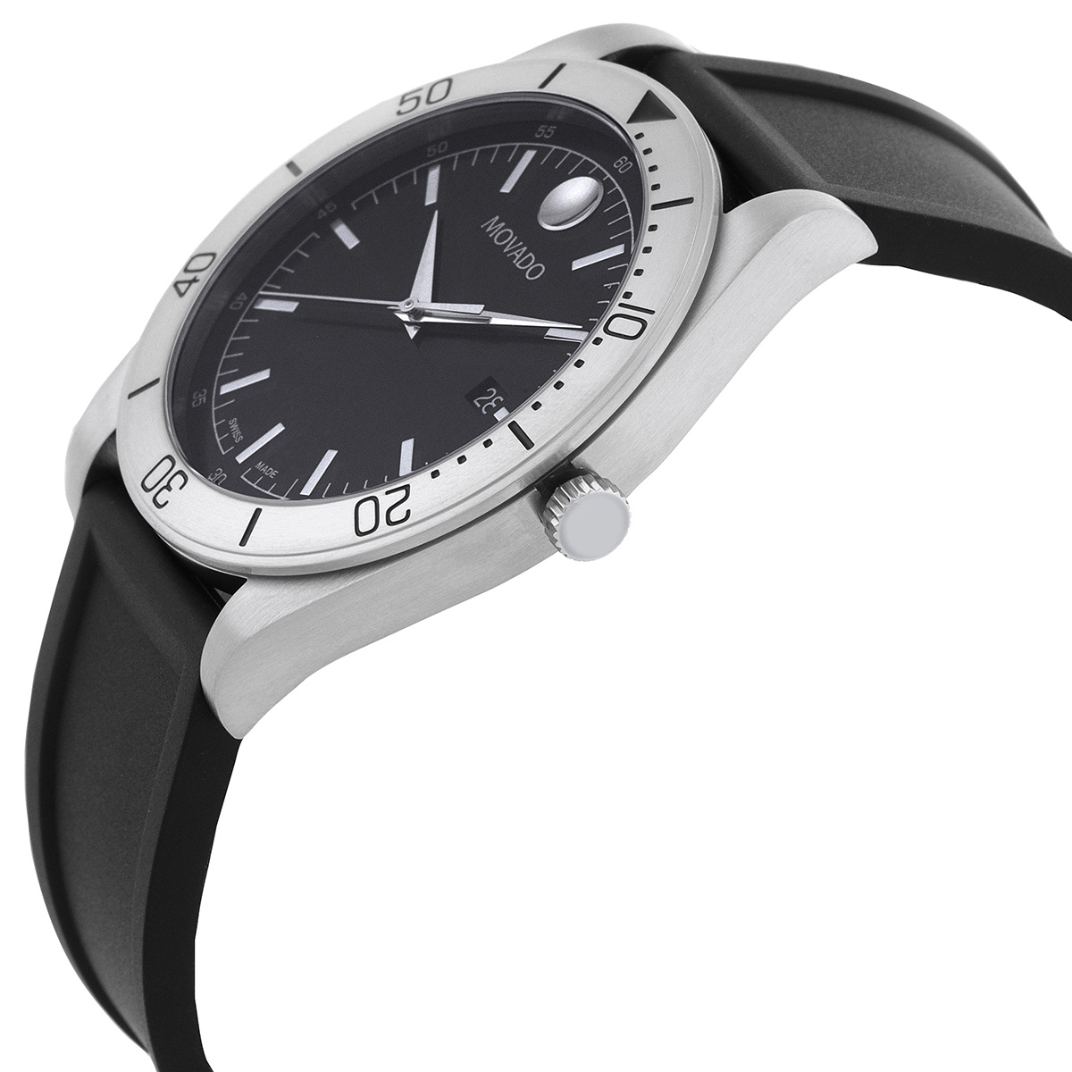 movado sport quartz black dial men's watch 607989 movado sport quartz black dial men's watch 607989