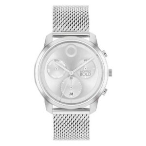 Home movado trend element chronograph quartz silver dial men's watch 3601024