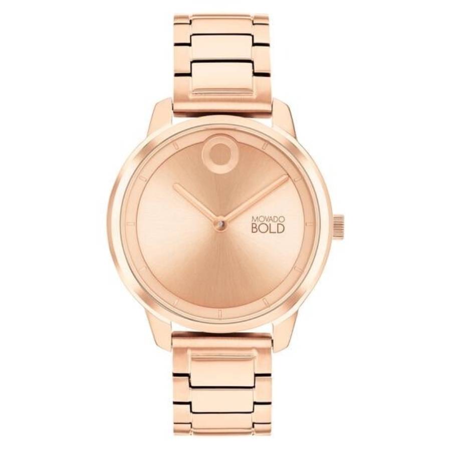 movado trend element quartz rose gold dial ladies watch 3600979 movado trend element quartz rose gold dial ladies watch 3600979