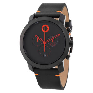 Home movado trend impulse chronograph quartz black dial men's watch 3601068