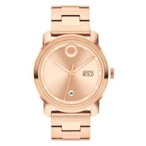 Home movado trend propel quartz rose gold dial ladies watch 3600991