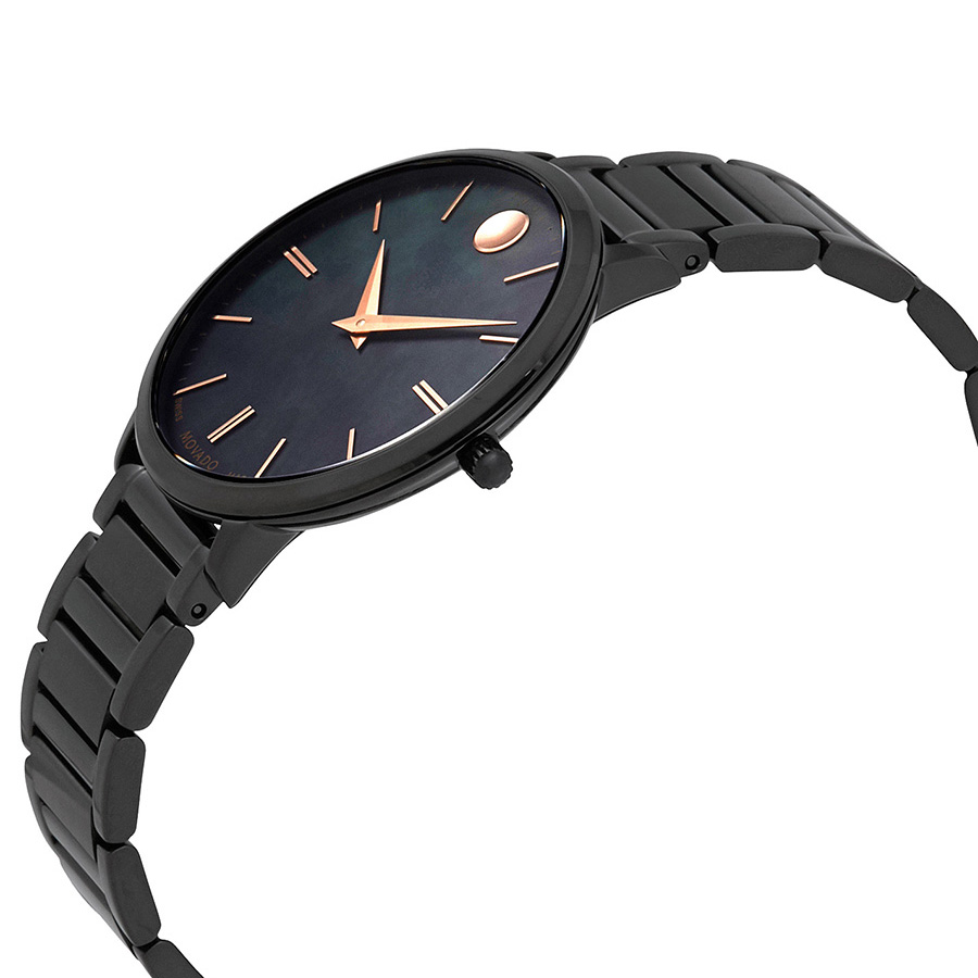movado ultra slim black mother of pearl dail ladies watch 0607211 movado ultra slim black mother of pearl dail ladies watch 0607211