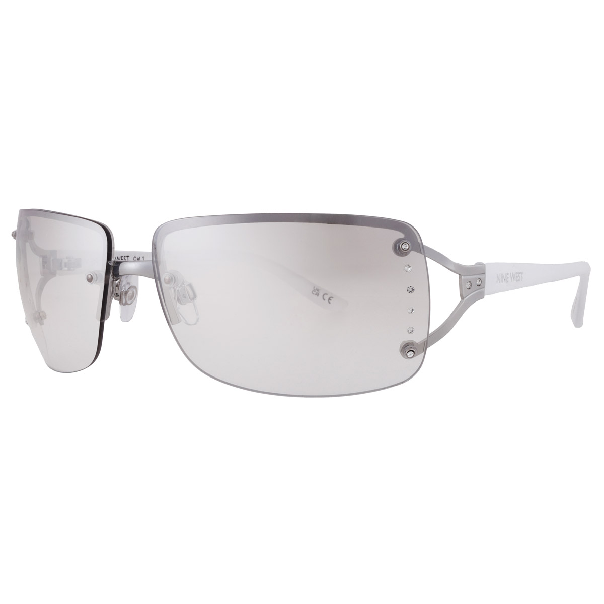 nine west s04601rdf022 silver rectangular ladies sunglasses 10270086.lts blk nine west s04601rdf022 silver rectangular ladies sunglasses 10270086.lts blk