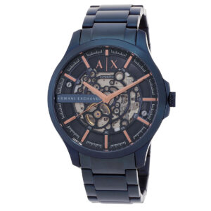 armani exchange open box armani exchange automatic blue dial men's watch ax2457