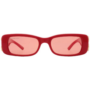 balenciaga open box balenciaga red rectangular ladies sunglasses bb0096s 003 51
