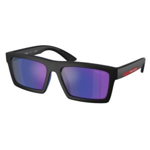prada linea rossa open box prada linea rossa dark blue mirror violet rectangular men's sunglasses ps a07s 1bo05u 58